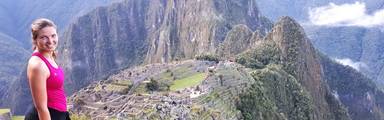Eva bij Machu Picchu