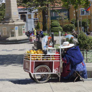 Bolivia-Potosi-Marktkraam