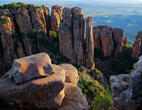De verlaten vallei in de omgeving van Karoo, Zuid-Afrika