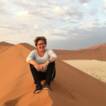 Een mooie klim op de zandduinen van Namibië
