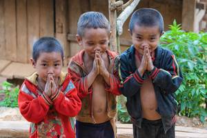 Laos-Bergstammen-Kinderen