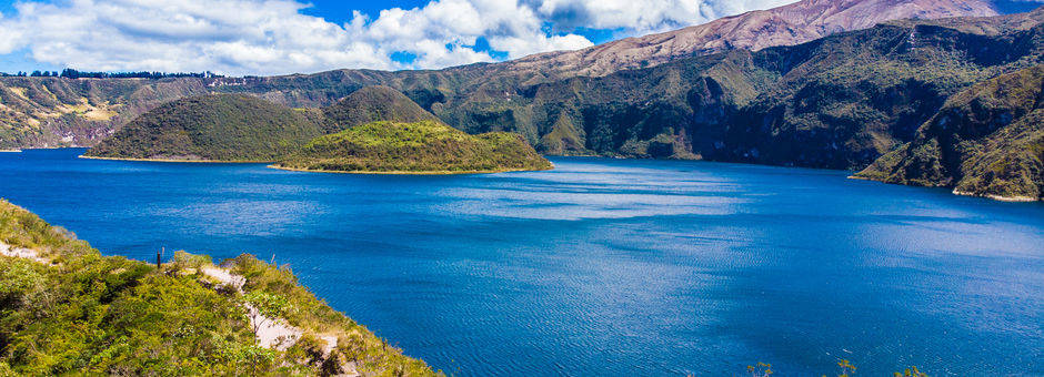 Het Cuicocha meer nabij Otavalo