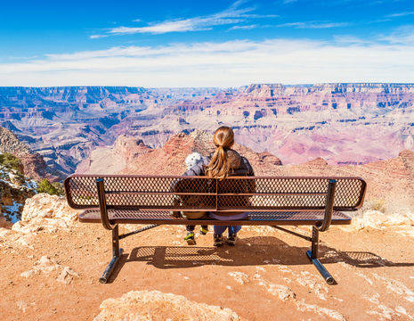 Amerika-Grand-Canyon-Uitzicht-Family