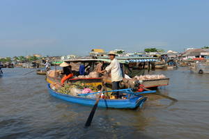 Bezoek de drijvende markt van Cai Rang
