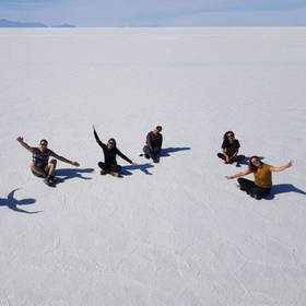 De zoutvlaktes van Uyuni, Bolivia