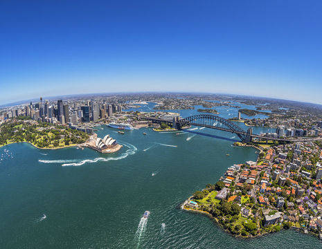 De stad Sydney vanuit de lucht
