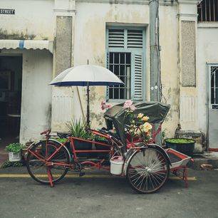 maleisie-penang-georgetown-fiets-geparkeert