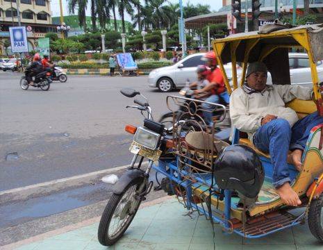 Local in fietstaxi in Medan