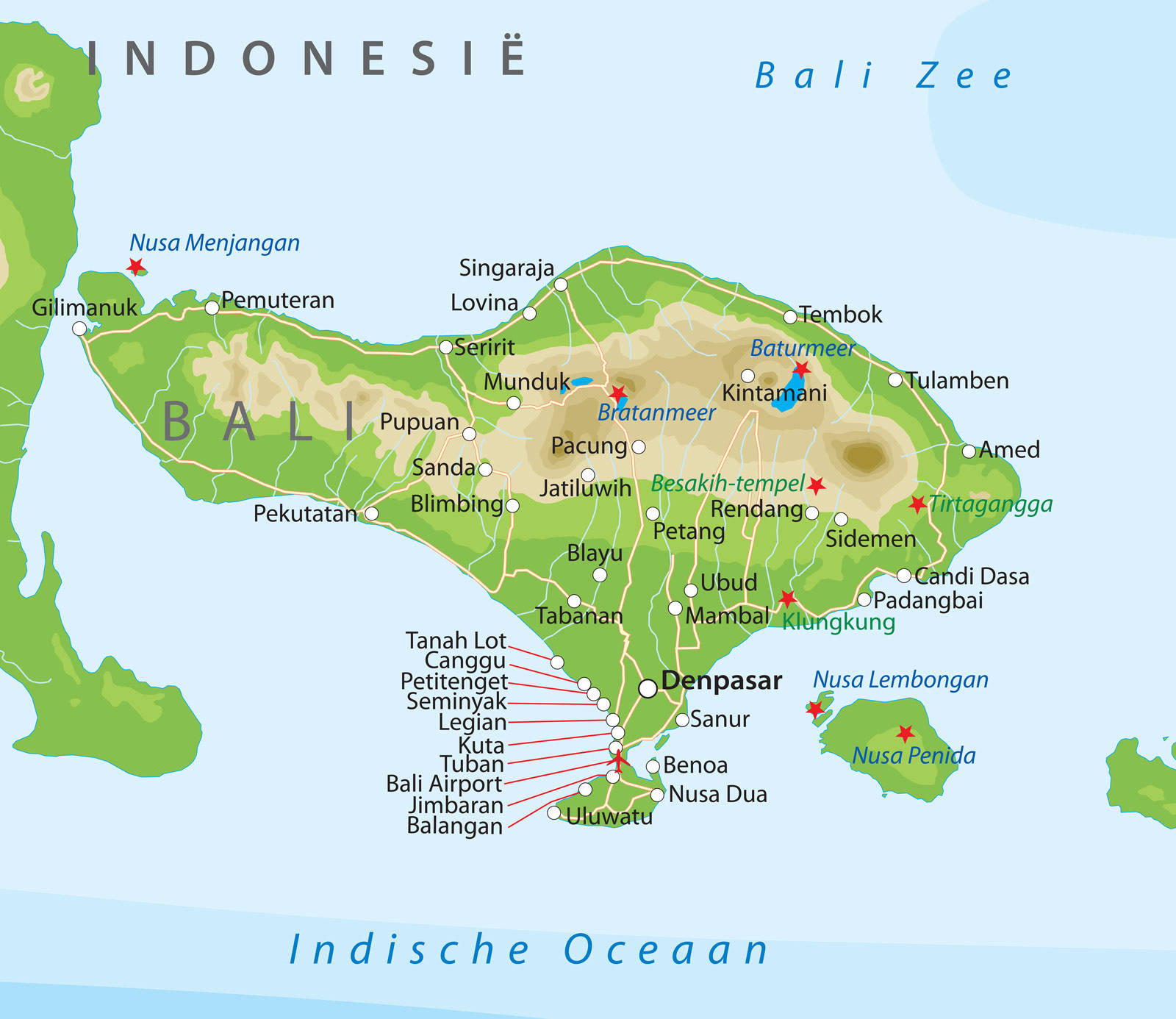 De Kaart Van Bali