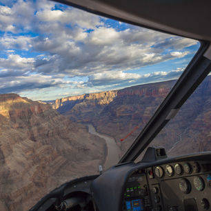 De Grand Canyon vanuit een helikopter gezien