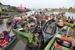 Indonesie-Kalimantan-Drijvende-Markt