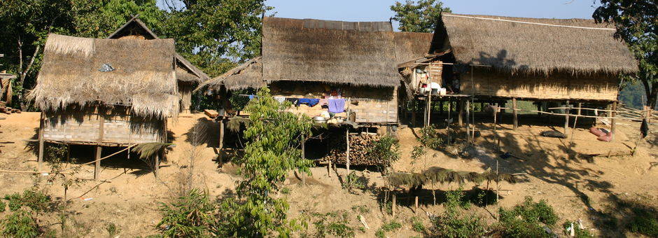 Muang Sing huisjes in Laos