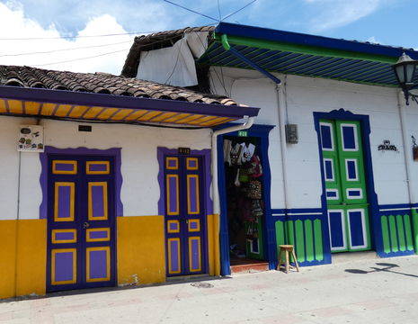 Colombia-Salento-gekleurde-huizen