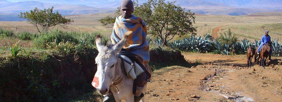 Lesotho-Malelealea-Paardrijden