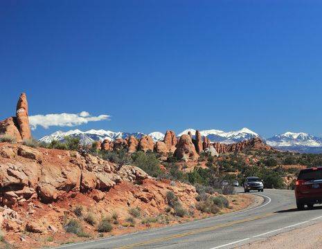 Amerika-Verenigde-Staten-Zuidwest-Moab-autoroute