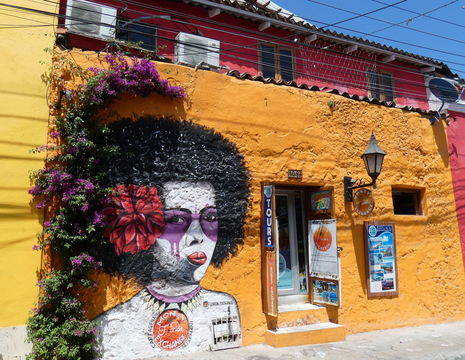 Colombia-Cartagena-kleurrijke-huizen