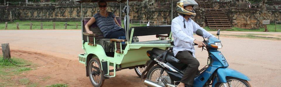 Reizen in Cambodja per tuktuk