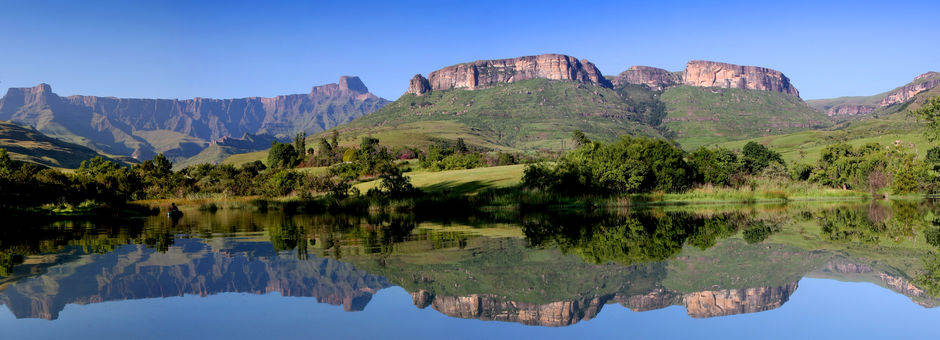 Geweldig berggebied, Drakensbergen, Zuid-Afrika
