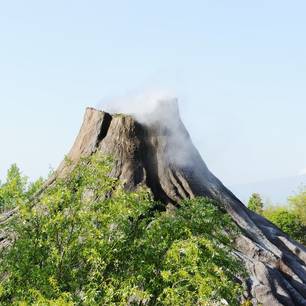Een actieve vulkaan op Banos