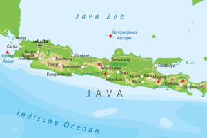 De kaart van Java