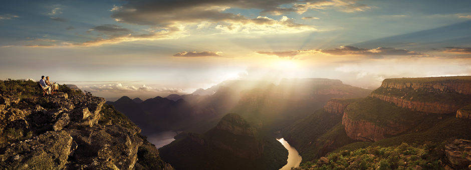 Prachtige zonsondergangen bij de Blyde River Canyon, Zuid-Afrika